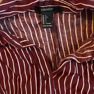 Cropped button up tee